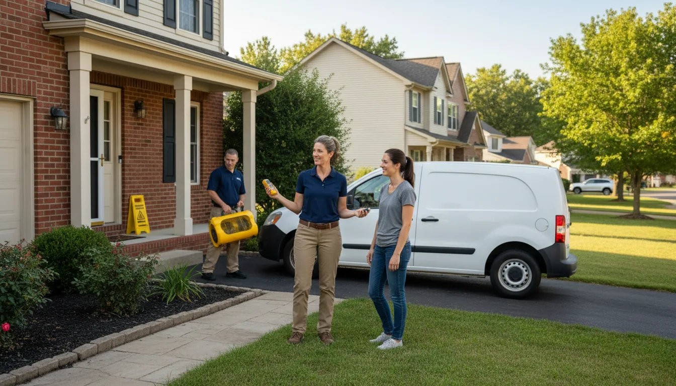 Residential water damage restoration in Ponca City, OK